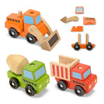 Load image into Gallery viewer, Melissa &amp; Doug Stacking Construction Vehicles
