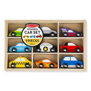 Melissa & Doug Wooden Car Set-9pcs