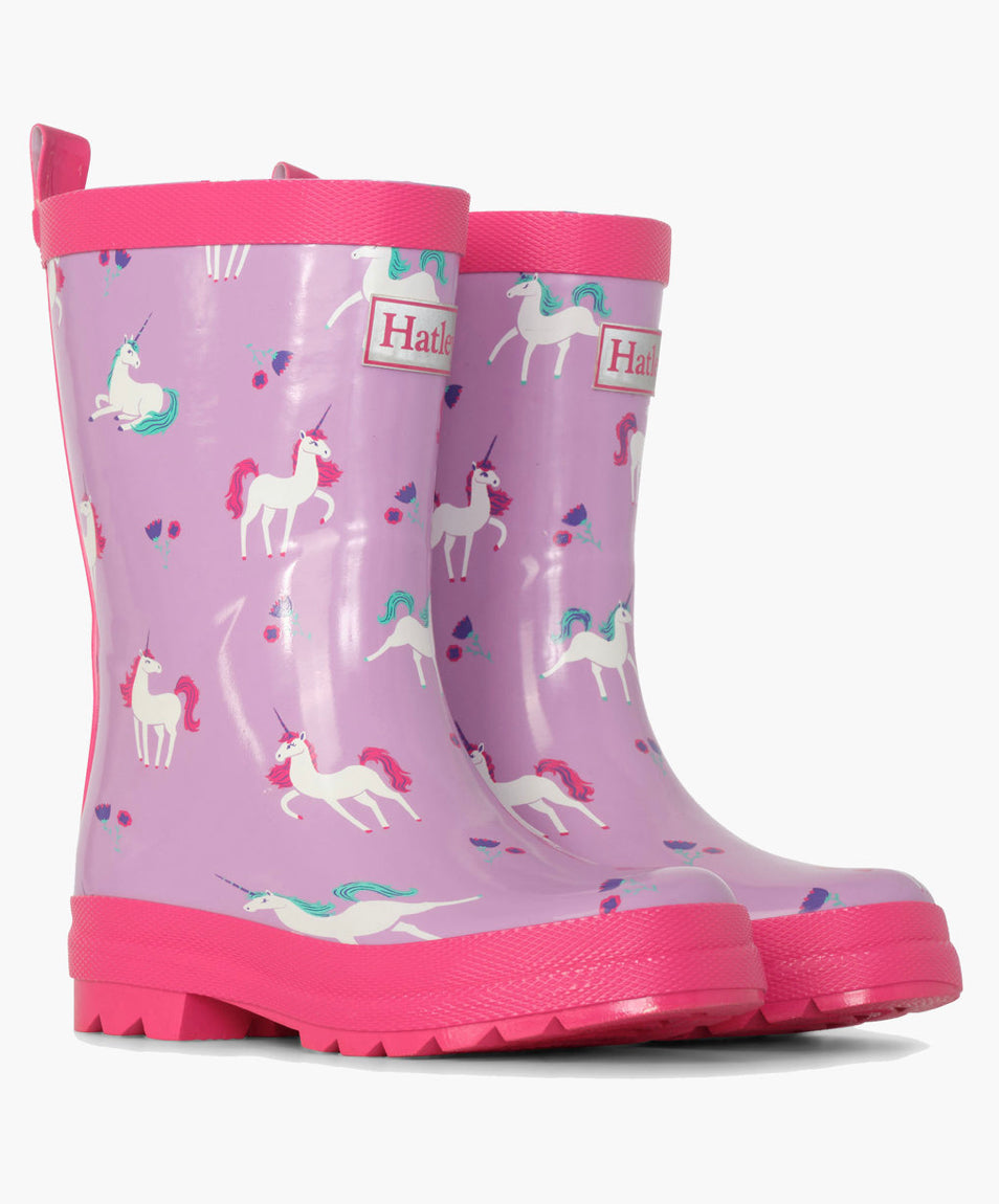 Hatley Playful Unicorns Shiny Rain Boots